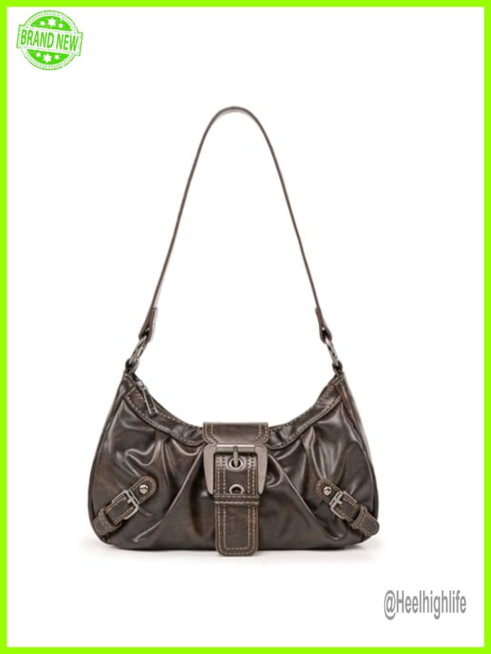 Vegan Leather Hobo Shoulder Bag Top Handle Y2K Small Clutch Purse for Women